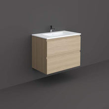 RAK CERAMICS Mobile Bagno 2 cassetti sospeso Completo di lavabo (Largh. 60 cm x Prof. 46 cm, Pure White)