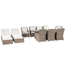 SKM Set da Pranzo da Giardino 11 pz in Polyrattan Marrone