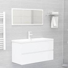 vidaXL Set Mobili da Bagno 2 pz Bianco e Sonoma in Legno Multistrato