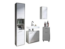Homexperts Lido Armadio con Specchio, Melammina, Beton Light Atelier, 60 x 70 x 30cm (BxHxT)