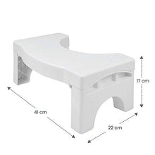 LOMOS Sgabello Pieghevole da Bagno „Vital“, di Colore Bianco (41x22x17cm)