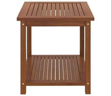 Dioche Comodino, design industriale, comò con ripiano in legno di acacia massiccio, 45 x 45 x 45 cm