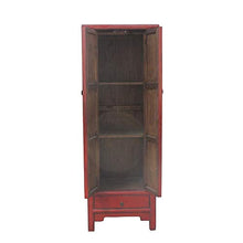 Etnicart - Armadio stretto laccato rosso-65x180x45-Alta qualità