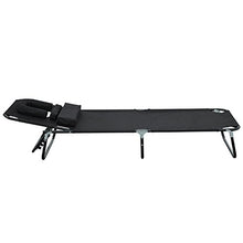 homcom Outsunny Lettino Prendisole Lettino da Giardino Lettino Relax Lettino treppiede con Apertura Frontale Grigio
