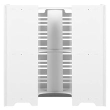 Mobiletto del bagno a doppia porta, Impermeabile Armadietto in Legno Mobile per Il Bagno con 2 Ante e 2 Ripiani, 60x30x60 cm, Bianco