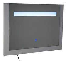 Set di mobili da bagno St. Moritz in bianco con specchio con illuminazione a LED, sensore touch soft-close, specchio e armadio Jet-Line