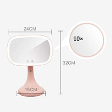 Specchio per Trucco A LED con Touch Screen, Specchio da Regalo Illuminato da Tavolo da Trucco Illuminato con Specchi Ingrandenti 10x