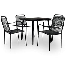 SKM Set da Pranzo da Esterni 5 pz in Corda di Cotone e Acciaio Nero (31.69kg)