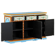 vidaXL Credenza Dipinta a Mano 120x35x76 cm in Legno Massello di Mango