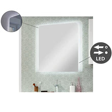 FACKELMANN Set di mobili da bagno 5 pezzi, modello Milano Milano con mobiletto da 60 cm di larghezza, specchio da bagno e lavabo in ceramica