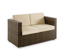 Mafilplast Divano Spazio 2 - Wicker per Esterno (Caffe')