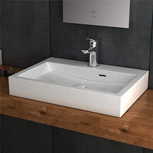 Alpenberger Lavabo da 60 x 42 cm in ghisa minerale | Lavello a mano con troppopieno integrato | Lavello rettangolare ed elegante | Montaggio semplice