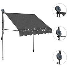 vidaXL - Tenda da sole retrattile con LED, 100 cm, colore: Antracite