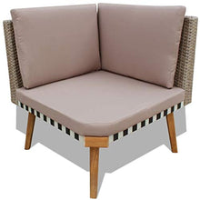 SKM Set Divani da Giardino 4 pz con Cuscini in Polyrattan Grigio (44kg)