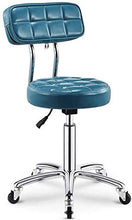 JXLBB, sgabello per computer, sedia di bellezza, puleggia da lavoro con schienale per barbiere, sedia per parrucchiere, per parrucchiere, colore blu