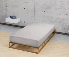 Biberna 0012344 Lenzuolo Frottee-Stretch (Altezza Materasso max. 22 cm) 1X 90X190 cm > 100X200 cm, Grigio Tempesta