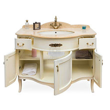 Shop Chic Arredo bagno classico london bombato avorio decapè con top in marmo