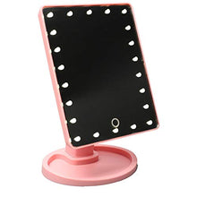 YO-HAPPY Staffa di Supporto, 16/22 LED Touchscreen Oscuramento LED Specchio per Trucco Specchio cosmetico con Rotazione a 360 °