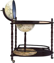 Mobile bar Globe con coperchio e bar carriola con tavoli trolley,Black