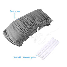 WINOMO Fodera per Divano Copridivano Copertine 3 Posti Copertura di Elasticità Coperchio Protezione del Mobiletto (Grigio)
