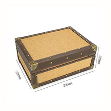 WLGQ Custodia per sigari Umidificatori per sigari - Humidor per sigari Scatola Creativa Due Livelli a Quattro Zone Tappetino Antico Modello Scatola per sigari da casa 50 Bastoncini Scatola per um