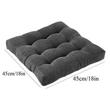XHNXHN - Cuscino imbottito imbottito per sedia in velluto a coste, traspirante, cuscino quadrato (sedia non inclusa) sedia da giardino, ufficio, sala da pranzo, blu, 45 x 45 cm