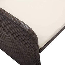 Set di 2 sedie da giardino con cuscini in polyrattan marrone - Arredi Casa