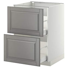 METOD/MAXIMERA base cb 2 frontali/2 cassetti alti 60x61.9x88 cm bianco/Bodbyn grigio