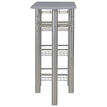 Set Tavolo da Bar 3 Pezzi con 2 sgabelli da Bar Tavolo da Bar per Colazione e sgabelli Set per Cucina Soggiorno Sala per Feste Industriale in Legno e Acciaio Greybarbar