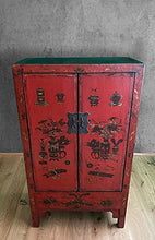 Armadio cinese con simboli della fortuna (149 x 85 x 45 cm), colore: rosso