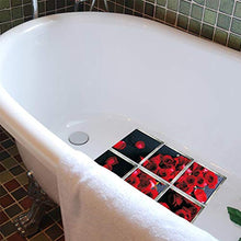 LIOOBO Appliques Vasca da Bagno di Sicurezza 3D Rosa Antiscivolo Autoadesiva Impermeabile Tappetino da Bagno Decalcomanie Carta da Parati per La Decorazione della Parete del Pavimento del Bagno