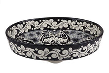 Serena Cerames - Lavabo messicano in bianco e nero, 44 x 35,5 x 15 cm