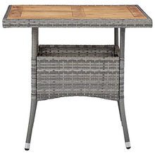 FAMIROSA Set Mobili da Pranzo da Giardino 5 pz Grigio Polyrattan Acacia-8327