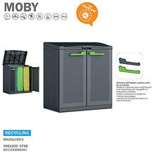 Keter Armadio Per La Raccolta Differenziata Moby Recycling Con 3 Scomparti, Antracite, ‎90 x 55 x 100 cm; 13 Kg