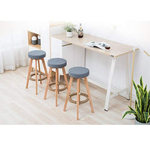 LF- Bar Sedia da Tavolo in Legno massello Sedia da Bar Sedia Semplice Girevole sgabelli Alti bancone Sgabello Colazione Blu Multicolor semplicità (Color : B)