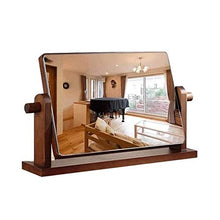 Specchio per Il Trucco Specchio con Il Basamento Portatile di Trucco Vanity Specchi Desk Piedi Slim Legno Solido dello Specchio di Trucco Fai da Te sulla Parte Posteriore Noce Fashion Color