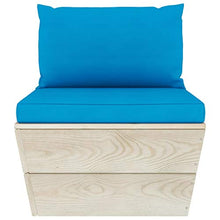 FAMIROSA Set Divani da Giardino su Pallet 7 pz con Cuscini Legno Abete-3580