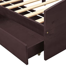 vidaXL Giroletto con 2 Cassetti Marrone Scuro Legno di Pino 90x200 cm