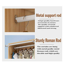 Armadio con armadio stabile e resistente Armadio grande assemblato economico, facile da riporre e installare, con asta appendiabiti, armadio in legno massello, tenda scorrevole-C white
