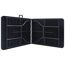 SKM Tavolo da Giardino Pieghevole Nero 180x75x72 cm in Rattan HDPE