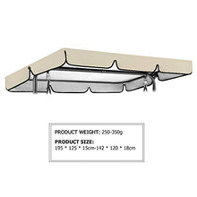Altalena Sedia Impermeabile Top Copertura Giardino Amaca Tenda (Beige 2 Posti)