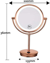 XXT, specchio da trucco da tavolo principessa a doppia faccia, specchio con ingrandimento 5x