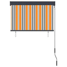 vidaXL - Tenda avvolgibile per esterni, 100 x 250 cm, giallo e blu