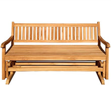 Panchina a dondolo Roma in legno massiccio di teak
