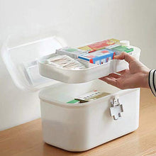 Tomyeer, custodia portatile per medicinali per uso domestico, grande contenitore per medicine, kit di primo soccorso, multifunzionale