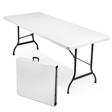 Tavolo 180x75cm resina richiudibile valigia pieghevole picnic 45065