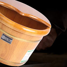 YLL Canna per pediluvio Oak Foot Tub, 26 Cm di Altezza, Piede Vasca E Pediluvio con Coperchio for Durevolezza