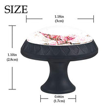 Fiore rosa ciliegia 4 PCS Pomelli per Porta, Pomolo per Mobile, Pomelli per Mobili con Viti, Maniglia per Armadietto, Pomelli per Porta, Pomelli per Cassetti per Porta, Armadio, Cassetto e Credenza