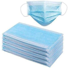Unbr 50 Pezzi di Protezione USA E Getta, con Orecchini, Antipolvere, 3 Strati di Protezione (Blu)