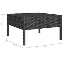 Festnight 3pz Set Divani da Giardino/Salotto/Salottino in Polyrattan per Esterno/Arredo Giardino con Cuscini Nero - Arredi Casa